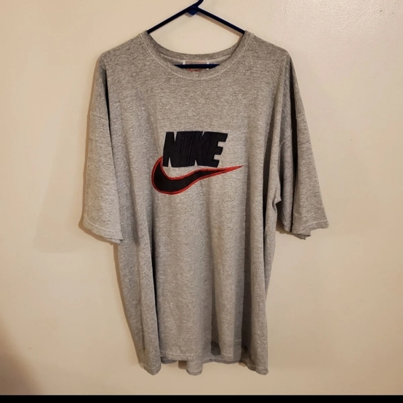 Vintage mens 80s 90s y2k Nike t-shirt gray xxl - Picture 1 of 5